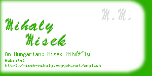 mihaly misek business card
